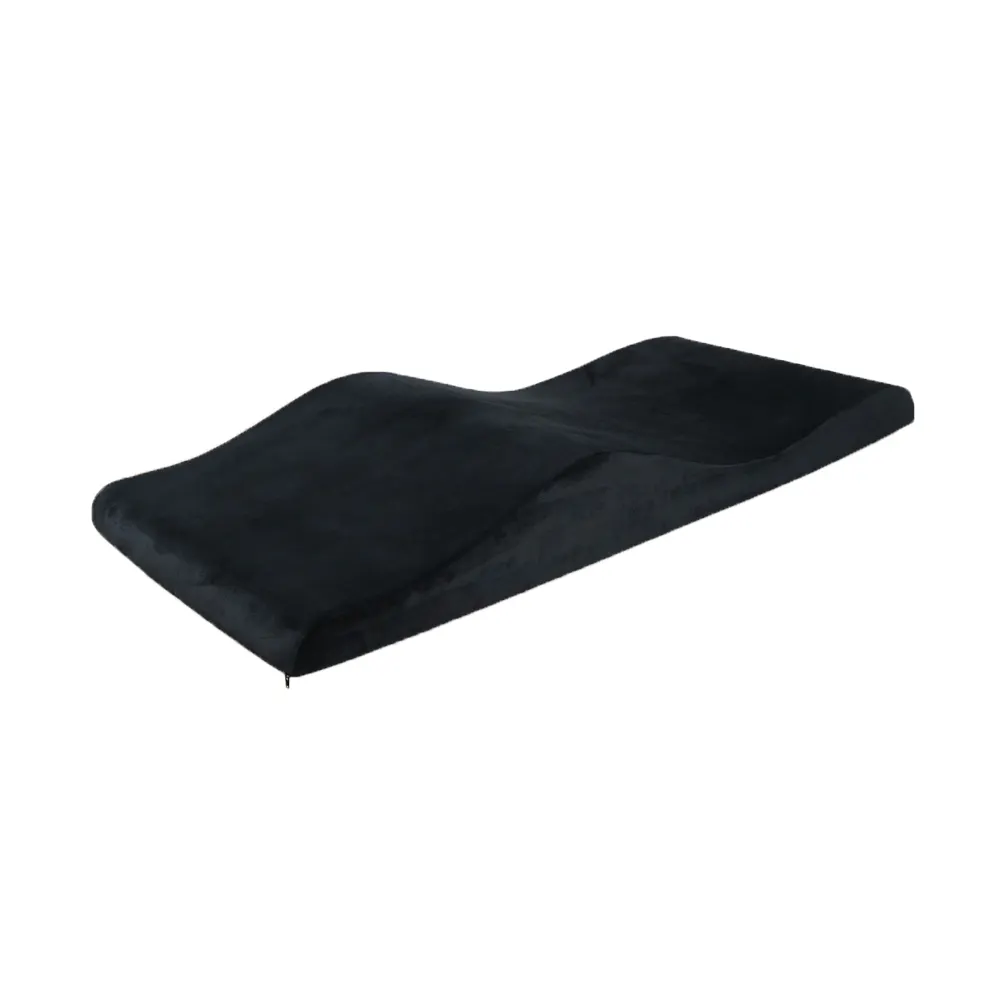 Matelas de lit de cils en velours noir à mousse à mémoire de forme pour extension de beauté incurvée en gros pour lit de cils