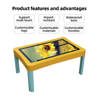 Nouveau design de table de jeu intérieure interactive à écran tactile numérique intelligent Chargement sans fil Garantie d'un an pour l'école des cafés