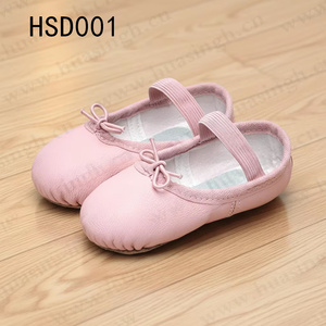 ZYF, Stage Debut - Zapatos de Baile con Suela de Cuero de Ante Natural Suave, Zapatos de Ballet para Práctica, Color Negro/Rosa/Nude, Zapatos de Yoga para Niños HSD001 - Product Image 2
