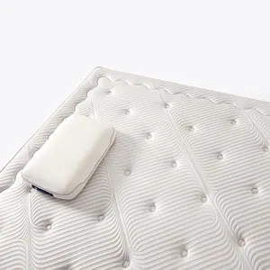 Wholesale Quality Waterproof Ticking Fabric Pocket Spring 100% Natural Latex Used Smart Hotel Compressed Box Mattress