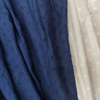 Tissu jacquard ovale à pois 100% coton pour chemises, robes et vêtements pour femmes et enfants