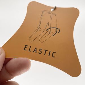 Quần jean không thường xuyên treo thẻ tùy chỉnh sản phẩm thương hiệu giấy Swing thẻ cho quần áo phụ kiện may mặc sang trọng với chuỗi kim loại - Product Image 2