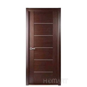 Modern tek ahşap döner kapılar katı ahşap kanatlı ön giriş için iç fiberglas anti-hırsızlık toptan fiyat ev kullanımı için - Product Image 1