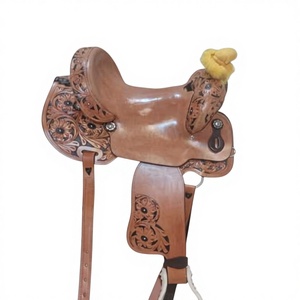 อานม้าหนังแท้พรีเมียมแบบตะวันตก ทำด้วยมือ พร้อมตัวเลือกโครงไม้/ไฟเบอร์กลาส/พลาสติก - ปรับแต่งได้ รุ่น Kaamkaaj KKJ04 - Product Image 1