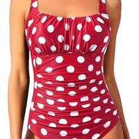 Baju Renang Wanita Seksi Eropa Amerika Warna Solid Satu Potong Spandex/Polyester Cepat Kering Elastisitas Tinggi Bikini