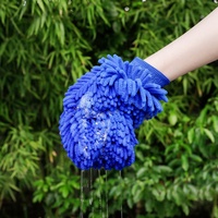 Gant de lavage de voiture en microfibre 100% Polyester, super absorbant, Chenille Ultra épaisse, doux pour les mains