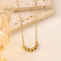 Collier pendentif en acier inoxydable plaqué or 18 carats pour femmes, chaîne à maillons en forme de cœur, résistant au ternissement, tendance, haut de gamme