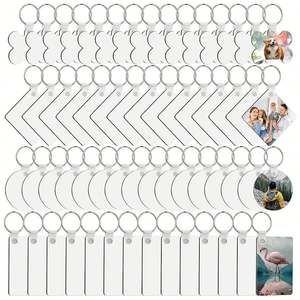 Porte-clés vierge pour sublimation double face - Porte-clés personnalisé en MDF pour cadeaux promotionnels - Product Image 1