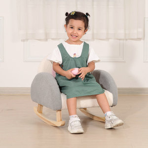 Fauteuil à bascule en velours Teddy pour enfants, canapé de haute qualité, canapé pour enfants pas cher, vente en gros de chaises pour bébés, meubles pour enfants dans la chambre à coucher - Product Image 2