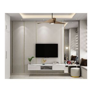 ACE Support de téléviseur moderne Ensemble de tables basses Meuble mural de salon Meuble <span class=keywords><strong>TV</strong></span> moderne en bois massif - Product Image 5