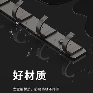 Gancho de barra de aluminio Royal Stan Space con adhesivo fuerte, sin taladro, para colgar abrigos en puertas, solución de almacenamiento montada en la pared para baño y cocina - Product Image 1
