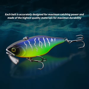 Señuelo VIB de plástico duro artificial de 60mm/18g, hundimiento lento, con cuentas de sonido y movimiento, para pesca de carpa, lubina y trucha - Product Image 3