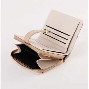 Petit portefeuille floral pour femmes, mini porte-cartes en cuir PU, porte-monnaie avec bouton pression, poche zippée, portefeuille court pour étudiantes - Product Image 4
