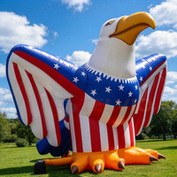 Aigle américain Mascotte Ballon patriotique Publicité Gonflable Géant Aigle Américain Cartoon Drapeau Gonflable Modèle Homme Aigle
