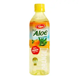 Botella fresca de 500ML, surtido de frutas, sabor a naranja, refrescos de aloe vera con pulpa