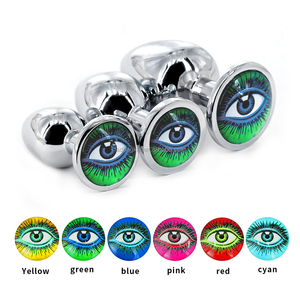 Dongkai Factory vente en gros 3 tailles différentes de plugs anaux <span class=keywords><strong>3D</strong></span> eye Nouveau design de plugs anaux en métal à base de strass pour femmes et hommes - Product Image 1