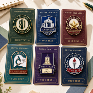 Juego de Insignias Escolares Esmaltadas Personalizadas Multicolor para Aniversarios de Departamentos Universitarios y Premios de Honor - Product Image 2