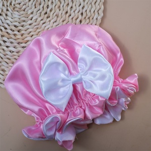 Vente en gros <span class=keywords><strong>de</strong></span> <span class=keywords><strong>bonnet</strong></span> <span class=keywords><strong>de</strong></span> <span class=keywords><strong>nuit</strong></span> en satin réversible à double couche, turban <span class=keywords><strong>de</strong></span> <span class=keywords><strong>nuit</strong></span> avec nœud papillon, <span class=keywords><strong>bonnet</strong></span> <span class=keywords><strong>de</strong></span> <span class=keywords><strong>nuit</strong></span> pour bébé fille - Product Image 4