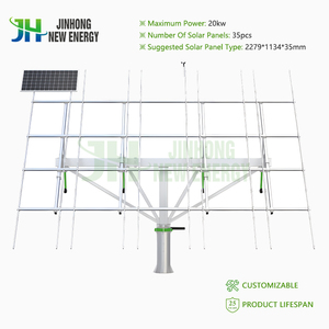 Traqueur <span class=keywords><strong>solaire</strong></span> moyen 20kw Jinhong système de traqueur <span class=keywords><strong>solaire</strong></span> à double <span class=keywords><strong>axe</strong></span> Traqueur <span class=keywords><strong>solaire</strong></span> à entraînement pivotant pour centrale électrique hors réseau - Product Image 3