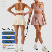 Rok Tenis Lipit Ringan Wanita dengan Cetakan Khusus, Cepat Kering, Pakaian Golf, Pakaian Olahraga, Menyerap Keringat, Ukuran Besar, Gaun Tenis