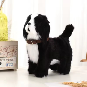 JM1 2025 Jouet pour chien <span class=keywords><strong>en</strong></span> peluche électrique amusant, simulant un grand chien, avec musique, marche, aboiement et queue qui bouge - Product Image 6