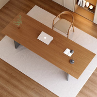 Escritorio de Oficina Moderno y Minimalista de Madera Maciza, Escritorio Ejecutivo, Escritorio Creativo, Escritorio para Estudio en Casa, Banco de Trabajo, Escritorio para Computadora de Oficina