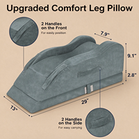 Set Bantal Wedge Busa Memori CUSTOM 4pcs untuk Pereda Nyeri Punggung, Leher, Kaki, Pencegahan Refluks Asam GERD, Dapat Disesuaikan