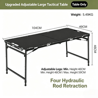 Table de camping pliable portable, table de pique-nique d'extérieur pour les voyages, le camping en camping-car, les événements familiaux, les escapades de fin de semaine, les repas en plein air