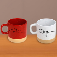 Tasse en céramique personnalisée de style américain créatif, 14 oz, sublimation vierge, pleine couleur, tasse à maquillage en argile, tasse à café, à thé, à eau