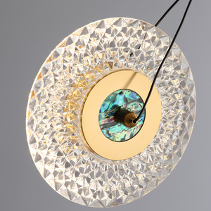 Decoration Background Lighting Ring Pendant Light <b>Bed</b> Side Modern Crystal Circle Hanging Lamp - Product Image 6