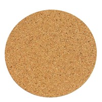 Dessous de verre en liège carré et rond stocké et napperon isolant avec logo imprimable pour les produits de vaisselle transfrontaliers de table