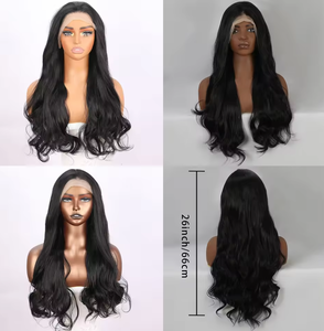 Perruque Lace Frontale Ondulée Noire de 28 Pouces, <span class=keywords><strong>Coiffure</strong></span> Naturelle pour <span class=keywords><strong>Femme</strong></span> Noire – Collection 2026, Offre Spéciale - Product Image 3