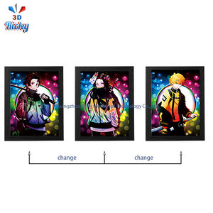 ريكي شيطان ياباني خيال توهج ثلاثي الأبعاد ملصق فني بلاستيكي-ملصق أنيمي ثلاثي الأبعاد مطلي ديكور حائط للحيوانات الأليفة لمجموعة ملصقات أنيمي ثلاثية الأبعاد - Product Image 3