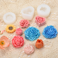 Molde de Silicona para Velas Candyer Personalizable de Alta Calidad, Libre de BPA, para Decoración DIY, Molde de Silicona con Forma de Flor para Hacer Velas