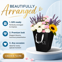 Sac en papier blanc écologique personnalisé de style classique avec poignée en ruban pour l'emballage promotionnel de fleurs fraîches, de bougies et d'artisanat