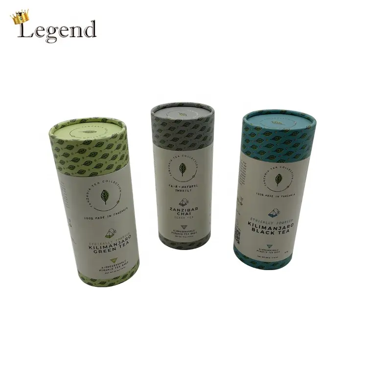 Honey Bag Paper Tube Box Perfume Essential Oil Bottle Packaging Recycled Food Grade Luxury Custom Coffee Cylinder Tea Boxes