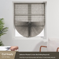 Stores plissés modernes auto-adhésifs personnalisés transfrontaliers pour chambre à coucher, rideaux occultants faciles à installer sans perçage pour la maison