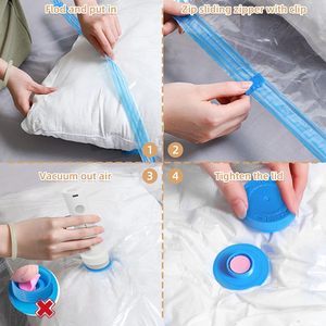 Sacs de rangement sous vide réutilisables pour vêtements et literie, sacs de compression hermétiques pour économiser de l'espace à la maison et en voyage, 16 packs - Product Image 2