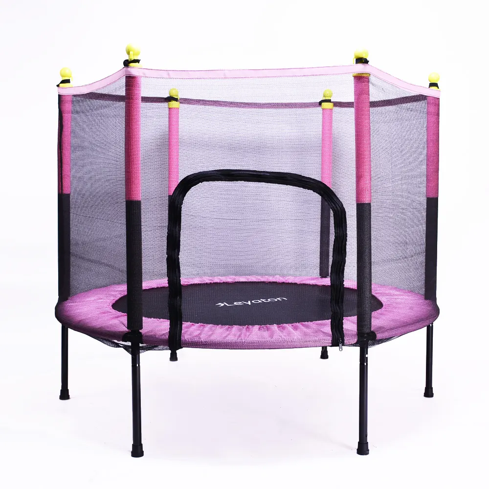 Tempat Tidur Trampolin Kebugaran Luar Ruangan, Kandang Tenda dengan Pelindung 1.4M Tempat Tidur Trampolin Anak-anak