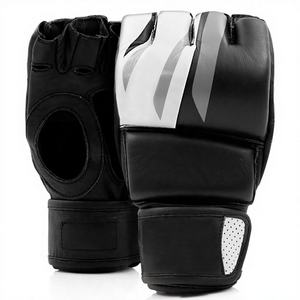 ถุงมือหนังแท้ OEM สำหรับ MMA พร้อมที่จับมือ ปิดด้วยแถบตีนตุ๊กแก ปรับแต่งได้ ถุงมือฝึกซ้อมสำหรับผู้ใหญ่ สำหรับชกมวยและ MMA - Product Image 1