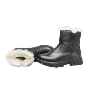 Zongmai – bottes de neige noires à talon moyen, doublées de laine, résistantes à l'usure, antidérapantes, pour l'extérieur, taille 37 à 46 - Product Image 5