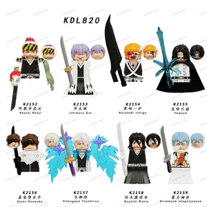 KDL820 Anime Bleach serisi Abrari Renji ichigin Gin Ichigo Yhwach Aizen Sousuke Mini yapı taşları rakamlar çocuk oyuncakları