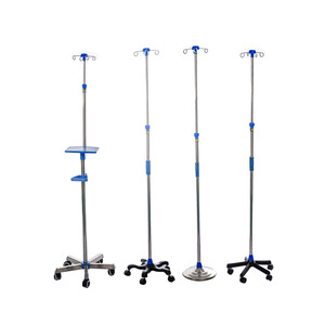 Soporte telescópico para suero intravenoso Dansong Medical, de acero inoxidable, portátil, con ruedas, para uso doméstico y hospitalario. - Product Image 5