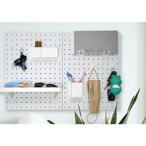 Self-Adhesive MDF Pegboard Organizer Kit (12x16 <b>Inch</b>) for Home Office and Wall Hanging - Product Image 5