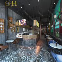 Comptoir de présentation personnalisé pour boulangerie moderne, mobilier d'intérieur, design de boulangerie, vitrine de café, présentoir pour café