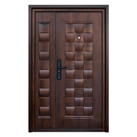 Porte d'entrée en acier en gros, anti-effraction, anti-rouille, insonorisée, porte de sécurité extérieure en métal pour maison, appartement, hôtel