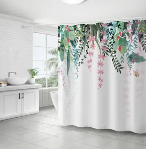 Cortinas De Banos Set De Rideaux De Douche Designer Luxus Dusch vorhang Set und Bad Teppich Set Wasch bar für Badezimmer