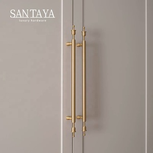 Santaya Solid Brushed Brass Handles Kitchen Cabinet Pulls Bedroom Wardrobe Drawer <strong>Knobs</strong> Furniture Handle - Product Image 4