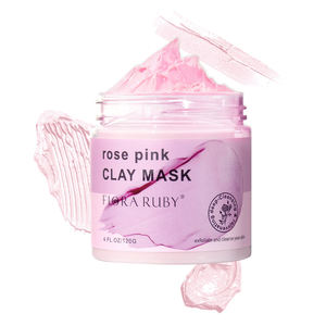 Masque de boue de rose 100% naturel en gros, masque détoxifiant pour le visage, nettoyant les pores, masque d'argile rose biologique au kaolin - Product Image 1