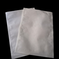 100% Sacs alimentaires biodégradables en papier kraft plat blanc thermoscellés Joint à 3 côtés avec logo personnalisable à encoche déchirable Fabriqué en Chine